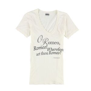 Scratch Womens O Romeo, Romeo! Graphic T-Shirt, NWT